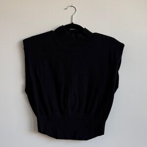 Pilcro Black Sleeveless Sweatshirt